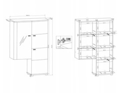 Polo 33 Display Cabinet - White Gloss 86cm - thumbnail 2