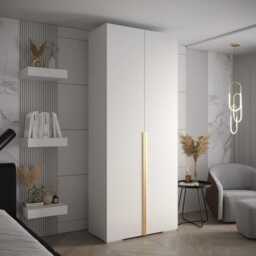 Inova I Hinged Door Wardrobe 100cm - Black 100cm - thumbnail 2