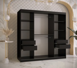 Ramiro II Sliding Door Wardrobe 180cm - White 180cm - thumbnail 5