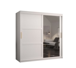 Ramiro II Sliding Door Wardrobe 180cm - White 180cm - thumbnail 7