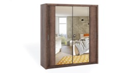 Bono Sliding Door Wardrobe With Mirrors 200cm - White Matt 200cm - thumbnail 7