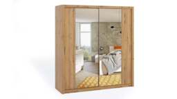 Bono Sliding Door Wardrobe With Mirrors 200cm - White Matt 200cm - thumbnail 5