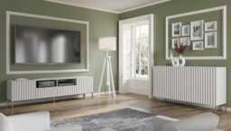 Wave Sideboard Cabinet 150cm - White 150cm - thumbnail 6