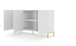 Wave Sideboard Cabinet 150cm - White 150cm - thumbnail 2