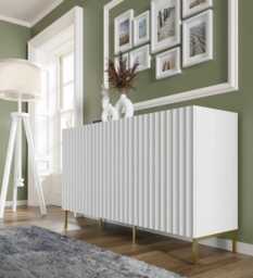 Wave Sideboard Cabinet 150cm - White 150cm - thumbnail 5