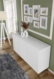 Wave Sideboard Cabinet 150cm - White 150cm - thumbnail 4