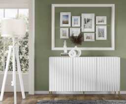 Wave Sideboard Cabinet 150cm - White 150cm - thumbnail 3
