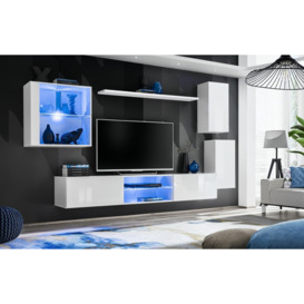 "Switch XXIII Wall Entertainment Unit For TVs Up To 75"" - Graphite 250cm Graphite" - thumbnail 2