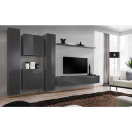 "Switch VI Entertainment Unit For TVs Up To 75"" - Graphite 330cm Graphite"