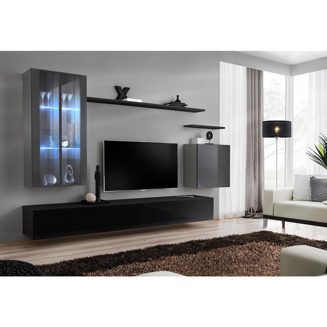"Switch XII Entertainment Unit For TVs Up To 58"" - Black 330cm Graphite" - image 1