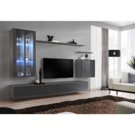 "Switch XII Entertainment Unit For TVs Up To 58"" - Black 330cm Graphite" - thumbnail 3