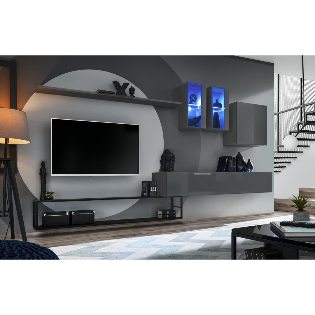 "Switch Metal I Entertainment Unit For TVs Up To 75"" - 330cm Graphite" - image 1