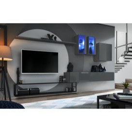 "Switch Metal I Entertainment Unit For TVs Up To 75"" - 330cm Graphite" - thumbnail 1