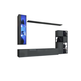 "Switch Metal II Entertainment Unit For TVs Up To 75"" - 250cm Graphite" - thumbnail 3