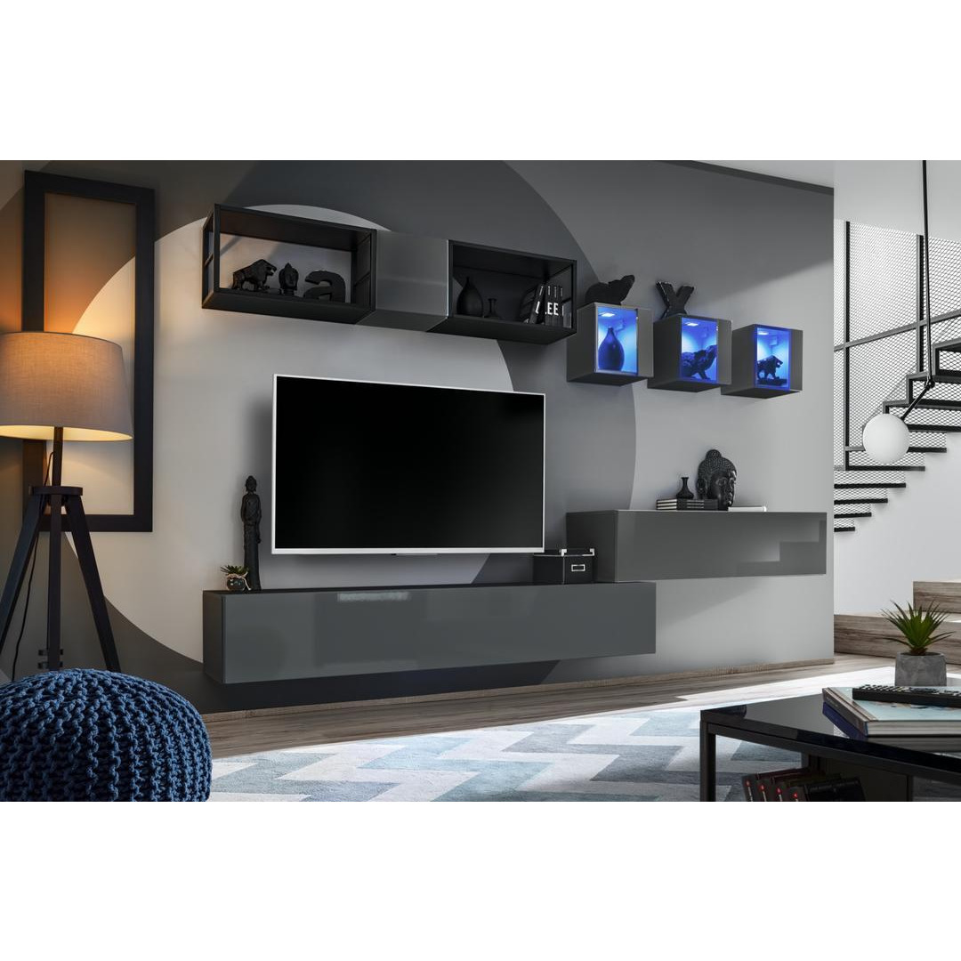 "Switch Metal III Entertainment Unit For TVs Up To 60"" - 280cm Graphite" - image 1