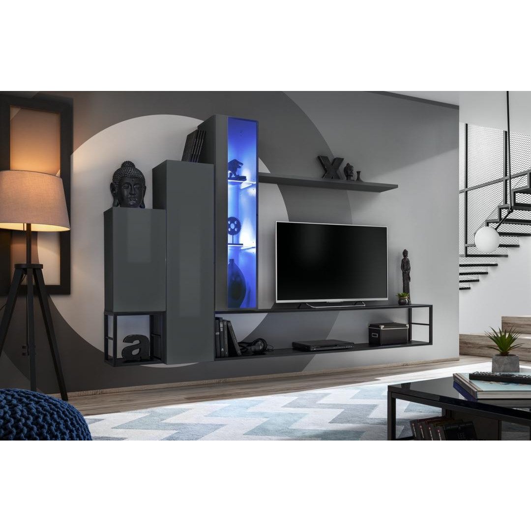 "Switch Metal VIII Entertainment Unit For TVs Up To 60"" - 240cm Graphite" - image 1