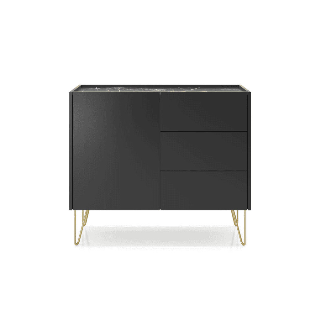 Harmony Sideboard Cabinet 97cm - Black 97cm - image 1
