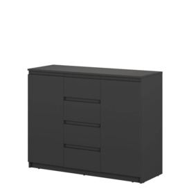 Idea ID-04 Sideboard Cabinet 109cm - Black Matt 109cm - thumbnail 1