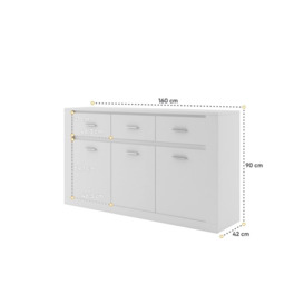 Idea ID-09 Sideboard Cabinet 160cm - White Matt 160cm - thumbnail 3