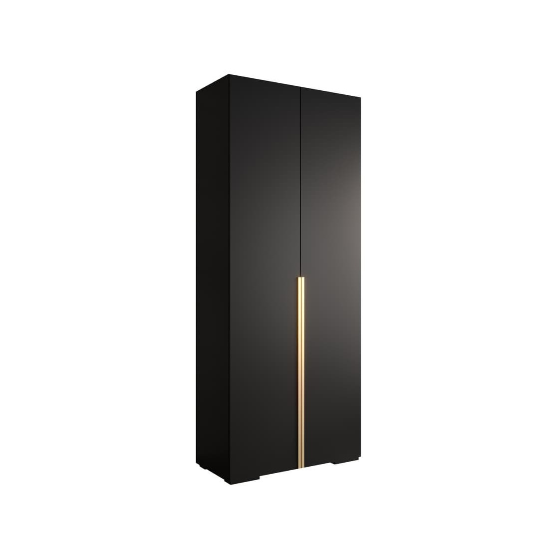 Inova I Hinged Door Wardrobe 100cm - Black 100cm - image 1
