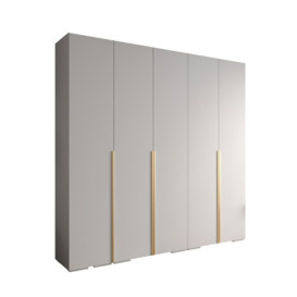 Inova I Hinged Door Wardrobe 250cm - White 250cm