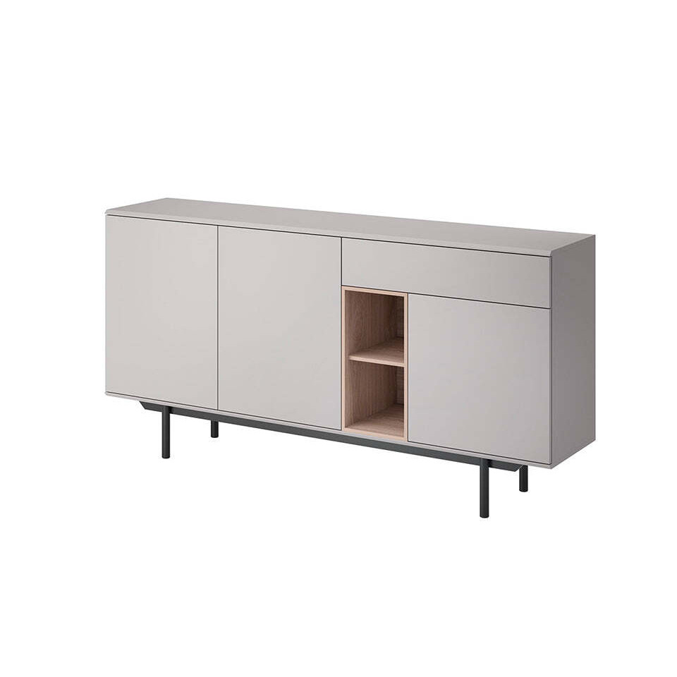 Inox Large Sideboard Cabinet 175cm - Grey Matt 175cm - image 1