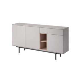 Inox Large Sideboard Cabinet 175cm - Grey Matt 175cm - thumbnail 1