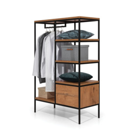 Loft Open Wardrobe Storage System 106cm - Oak Lancelot 106cm