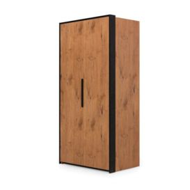 Loft Folding Door Wardrobe 104cm - Left Oak Lancelot 104cm