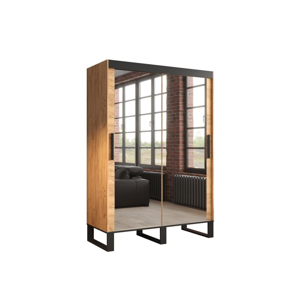 Loft T3 Sliding Door Wardrobe 150cm - Oak Golden 150cm - image 1