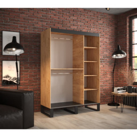 Loft V4 Sliding Door Wardrobe 150cm - Oak Golden 150cm - thumbnail 3