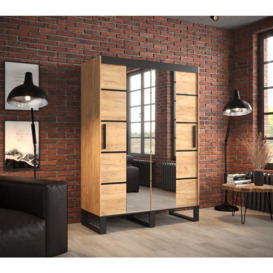 Loft V4 Sliding Door Wardrobe 150cm - Oak Golden 150cm - thumbnail 2