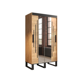 Loft Y1 Sliding Door Wardrobe 120cm - Oak Golden 120cm