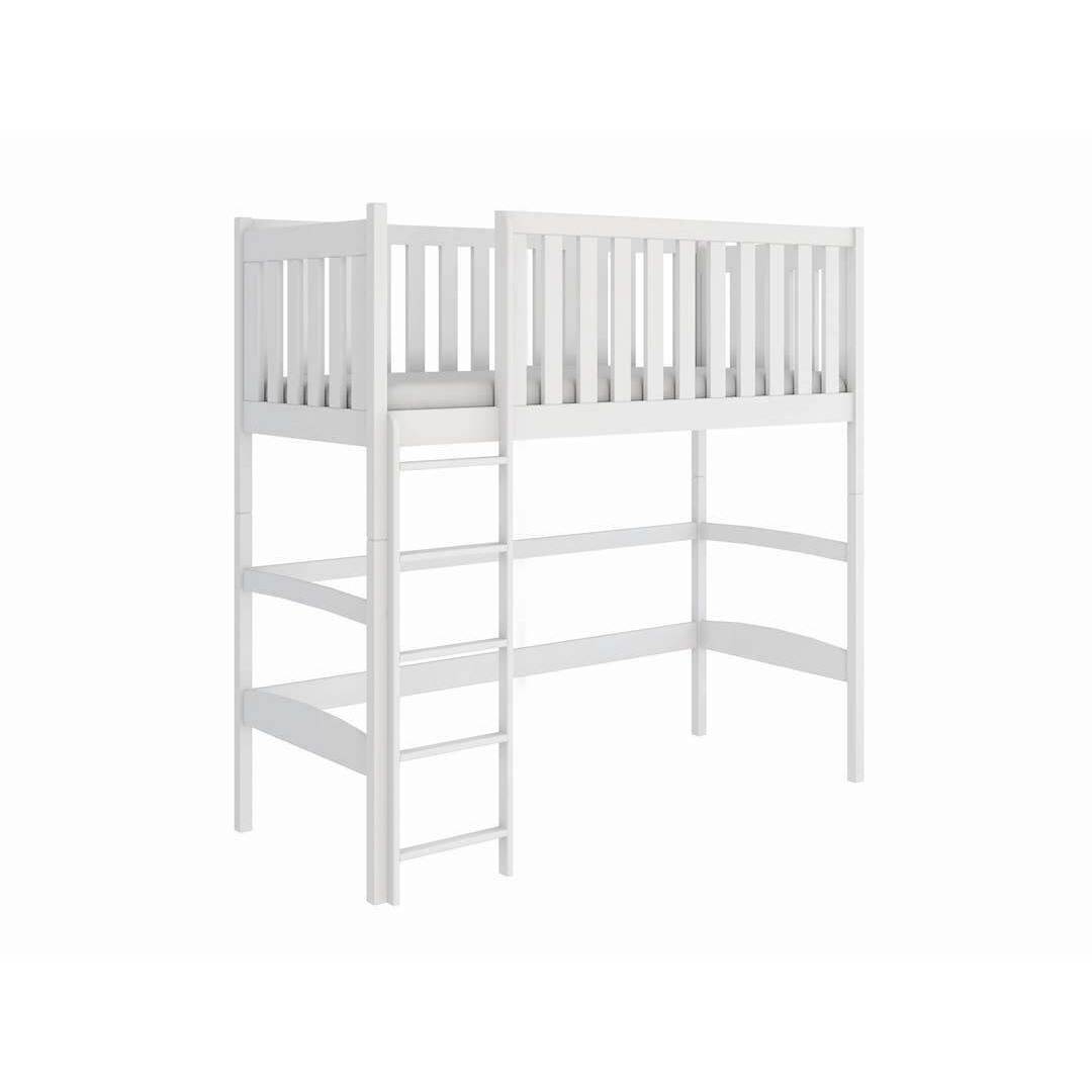 Wooden Loft Bed Laura - White Without Mattress - image 1