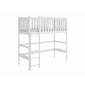 Wooden Loft Bed Laura - White Without Mattress