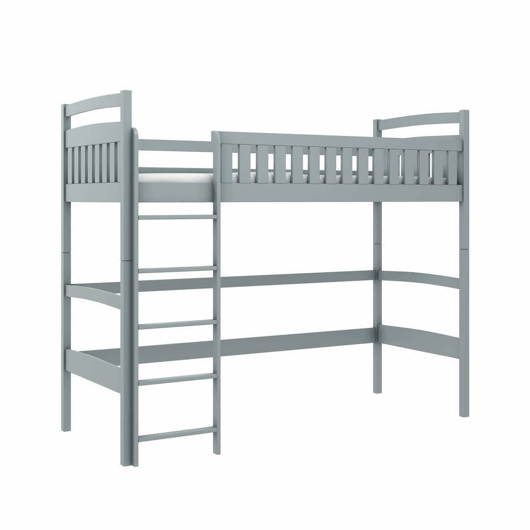 Mia Wooden Loft Bed - Grey Without Mattress - image 1