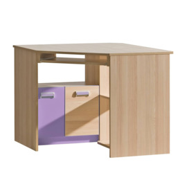 Lorento L11 Corner Desk 97cm - 97cm Ash Coimbra Violet - thumbnail 1