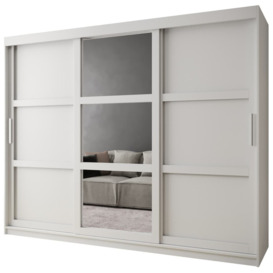 Arendal III Sliding Door Wardrobe 250cm - White 250cm