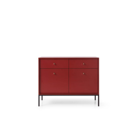 Mono Sideboard Cabinet 104cm - Red 104cm - thumbnail 1