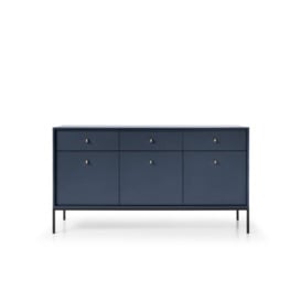 Mono Large Sideboard Cabinet 154cm - Navy 154cm - thumbnail 1