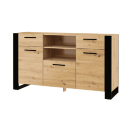 Nuka Sideboard Cabinet 155cm - Oak Artisan 155cm - thumbnail 1