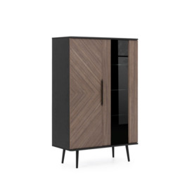 Pinelli Display Cabinet 90cm - Black 90cm