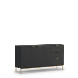 Pula Sideboard Cabinet 150cm - Black Portland Ash 150cm - thumbnail 1