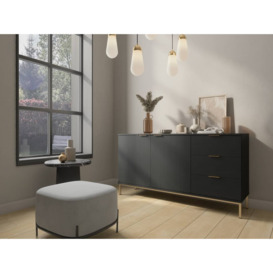 Pula Sideboard Cabinet 150cm - Black Portland Ash 150cm - thumbnail 2
