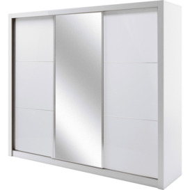 Siena 11 Sliding Door Wardrobe 208cm - White Gloss 208cm - thumbnail 2