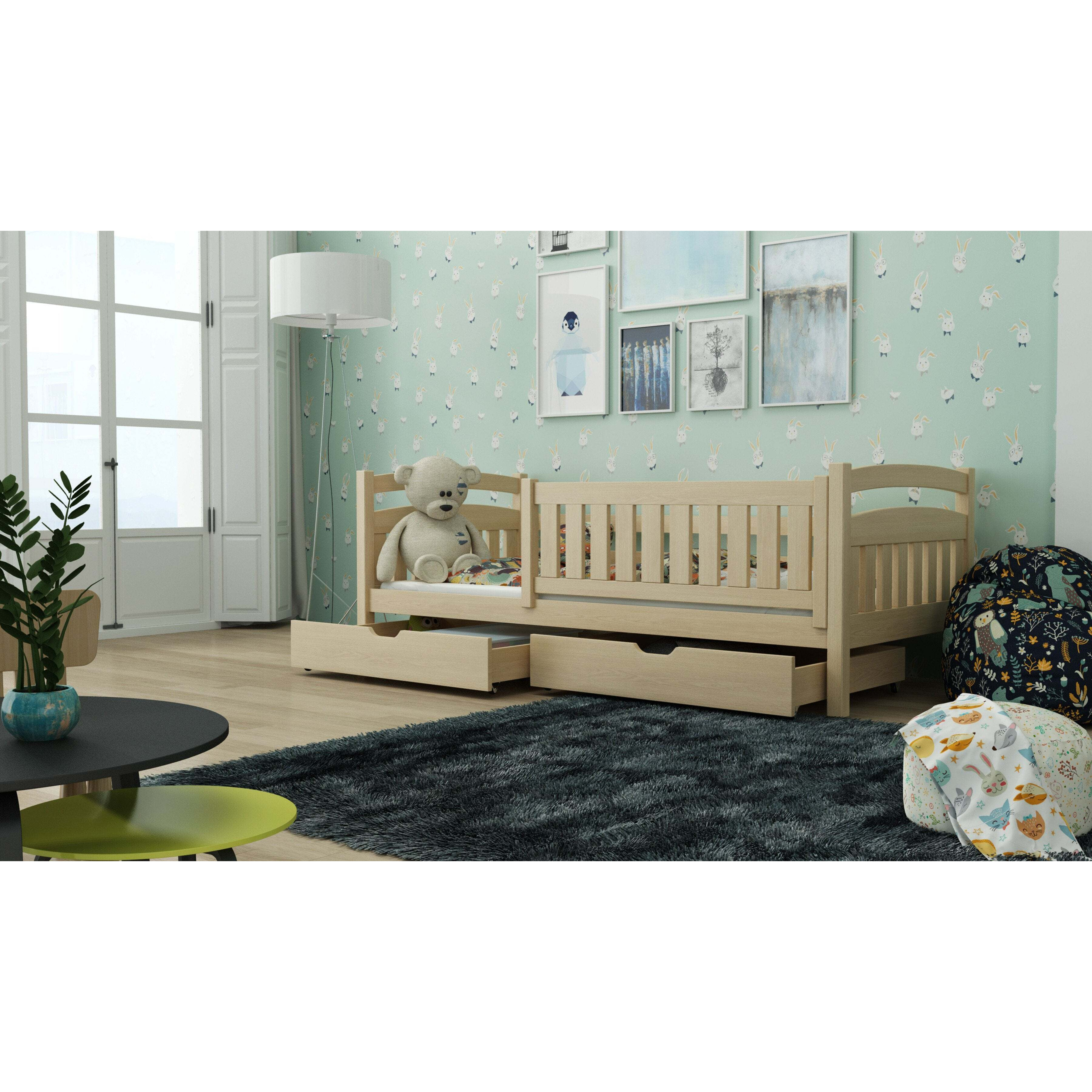 Wooden Bed Terry with Storage - Pine Foam Mattresses - image 1