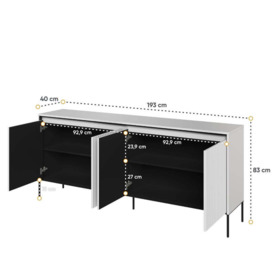 Trend TR-04 Sideboard Cabinet 193cm - White Matt 193cm - thumbnail 3