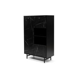 Veroli 05 Display Cabinet 90cm - Black 90cm - thumbnail 1