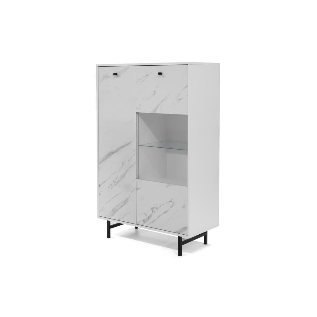 Veroli 05 Display Cabinet 90cm - White 90cm - image 1