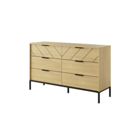 Verso Chest Of Drawers 137cm - Scandi Oak 137cm - thumbnail 1